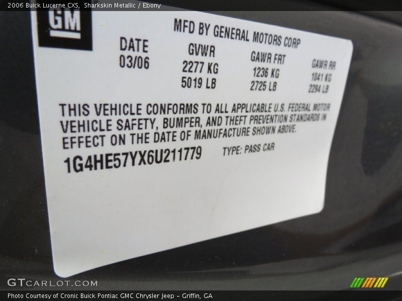 Sharkskin Metallic / Ebony 2006 Buick Lucerne CXS