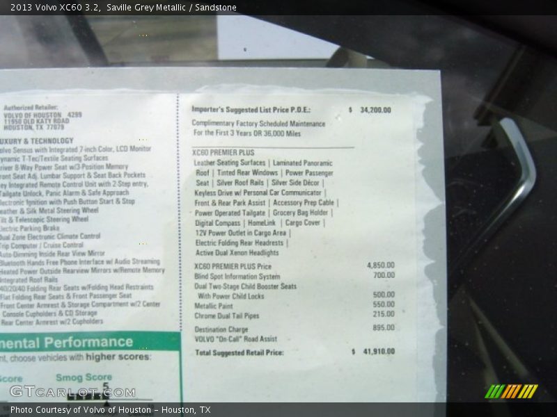 Saville Grey Metallic / Sandstone 2013 Volvo XC60 3.2