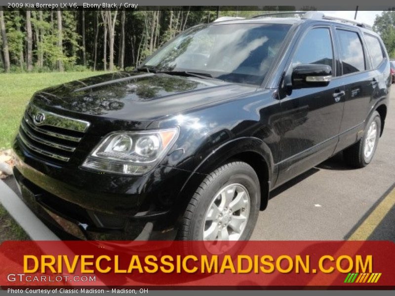 Ebony Black / Gray 2009 Kia Borrego LX V6