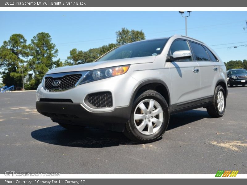 Bright Silver / Black 2012 Kia Sorento LX V6
