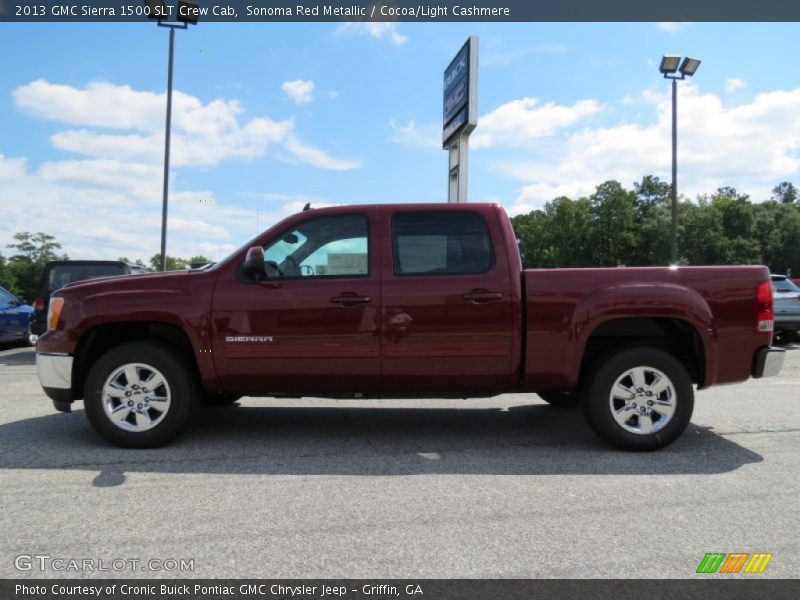 Sonoma Red Metallic / Cocoa/Light Cashmere 2013 GMC Sierra 1500 SLT Crew Cab