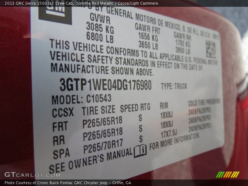 Sonoma Red Metallic / Cocoa/Light Cashmere 2013 GMC Sierra 1500 SLT Crew Cab