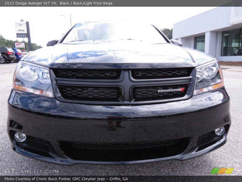 Black / Black/Light Frost Beige 2013 Dodge Avenger SXT V6