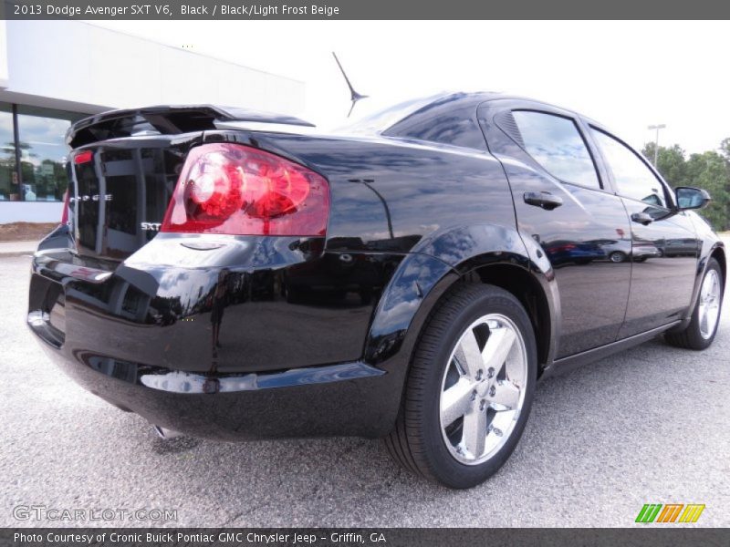 Black / Black/Light Frost Beige 2013 Dodge Avenger SXT V6