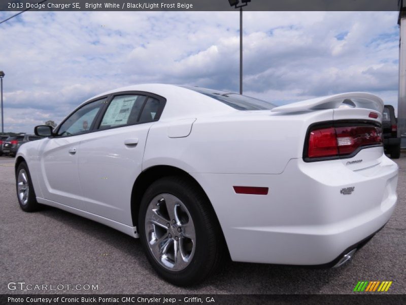 Bright White / Black/Light Frost Beige 2013 Dodge Charger SE