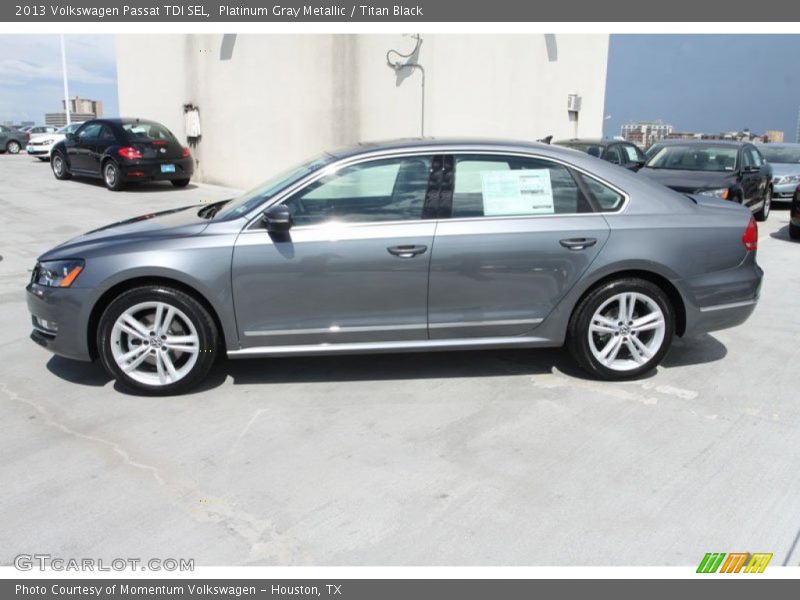Platinum Gray Metallic / Titan Black 2013 Volkswagen Passat TDI SEL