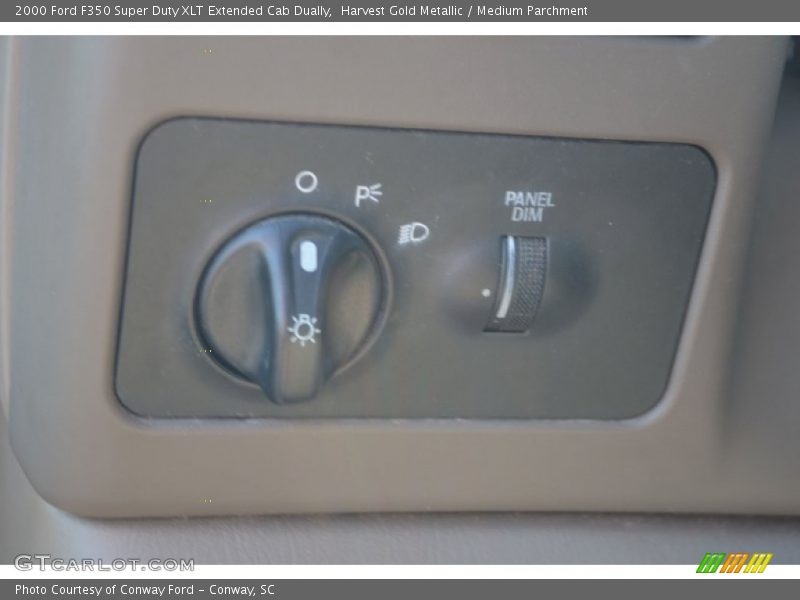 Harvest Gold Metallic / Medium Parchment 2000 Ford F350 Super Duty XLT Extended Cab Dually