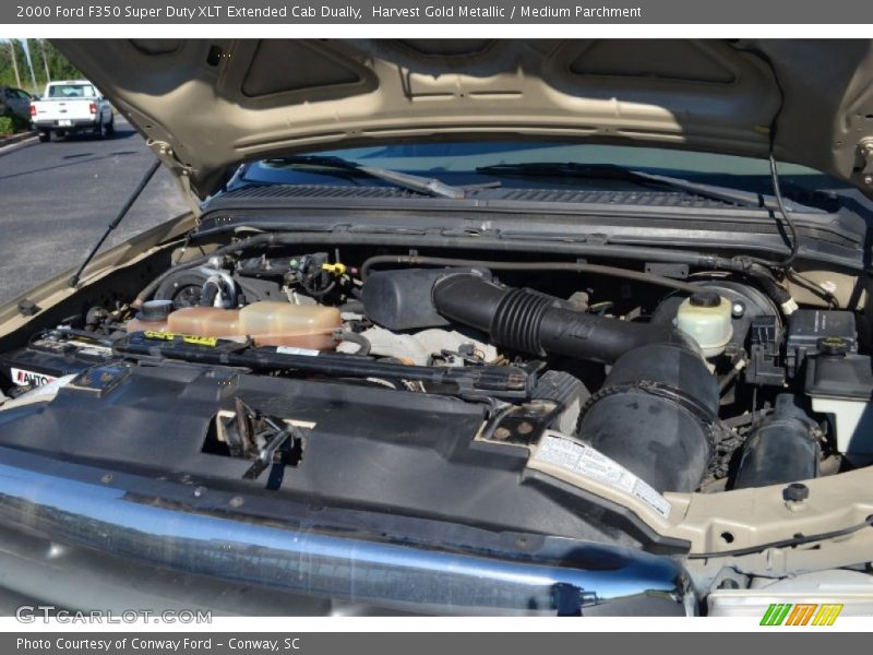 Harvest Gold Metallic / Medium Parchment 2000 Ford F350 Super Duty XLT Extended Cab Dually