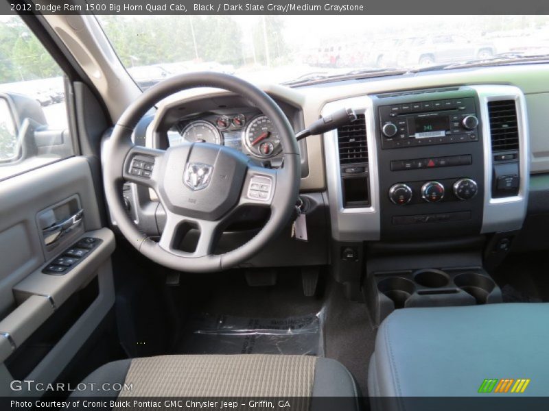 Black / Dark Slate Gray/Medium Graystone 2012 Dodge Ram 1500 Big Horn Quad Cab