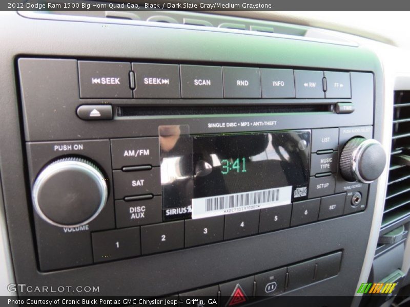 Black / Dark Slate Gray/Medium Graystone 2012 Dodge Ram 1500 Big Horn Quad Cab