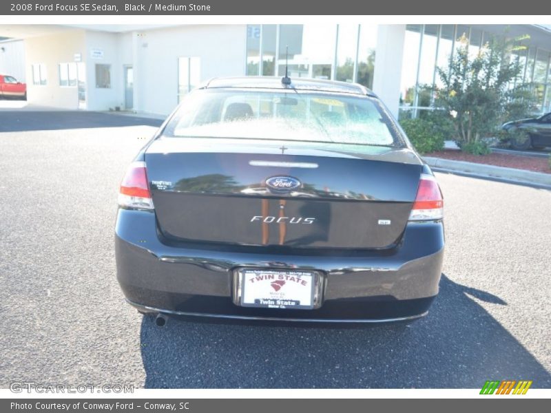 Black / Medium Stone 2008 Ford Focus SE Sedan