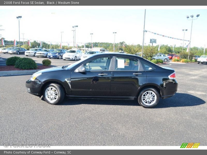 Black / Medium Stone 2008 Ford Focus SE Sedan