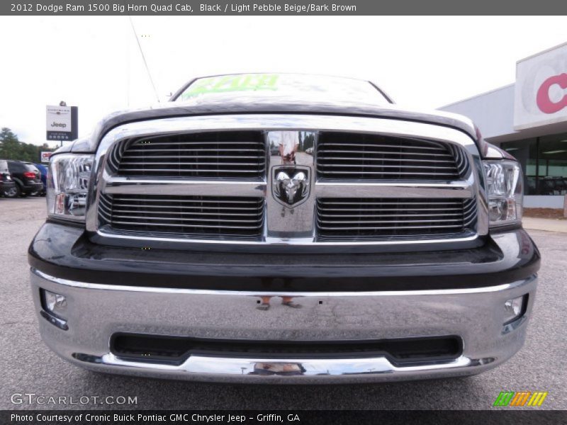 Black / Light Pebble Beige/Bark Brown 2012 Dodge Ram 1500 Big Horn Quad Cab