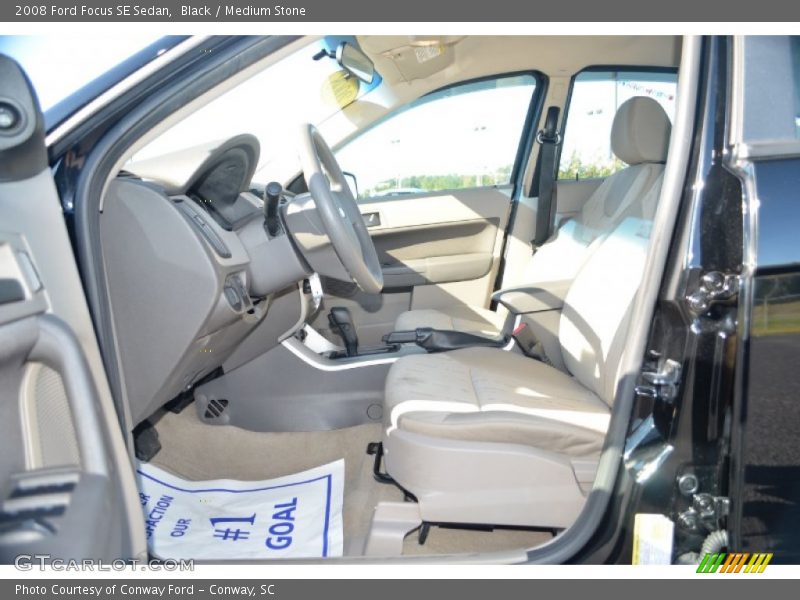 Black / Medium Stone 2008 Ford Focus SE Sedan