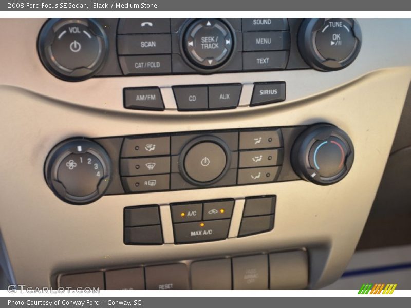 Black / Medium Stone 2008 Ford Focus SE Sedan