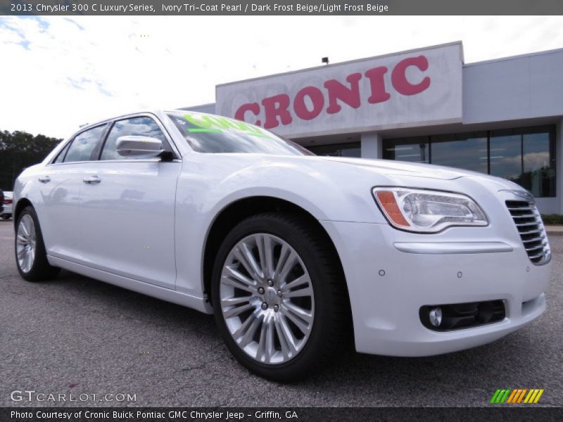Ivory Tri-Coat Pearl / Dark Frost Beige/Light Frost Beige 2013 Chrysler 300 C Luxury Series
