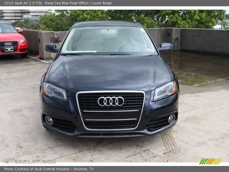 Deep Sea Blue Pearl Effect / Luxor Beige 2013 Audi A3 2.0 TDI