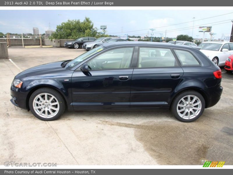Deep Sea Blue Pearl Effect / Luxor Beige 2013 Audi A3 2.0 TDI