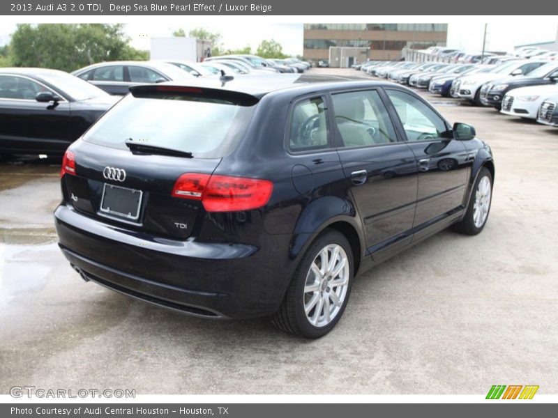 Deep Sea Blue Pearl Effect / Luxor Beige 2013 Audi A3 2.0 TDI