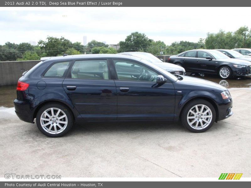 Deep Sea Blue Pearl Effect / Luxor Beige 2013 Audi A3 2.0 TDI