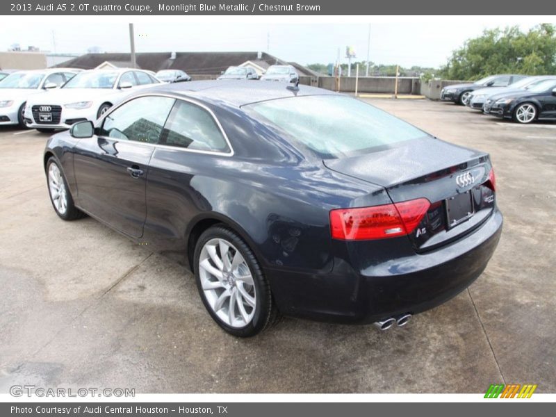 Moonlight Blue Metallic / Chestnut Brown 2013 Audi A5 2.0T quattro Coupe