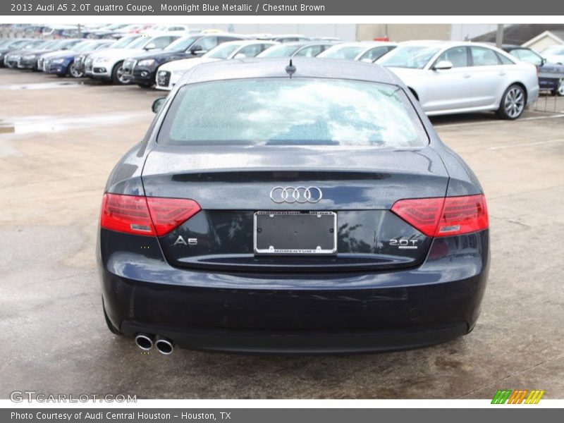 Moonlight Blue Metallic / Chestnut Brown 2013 Audi A5 2.0T quattro Coupe