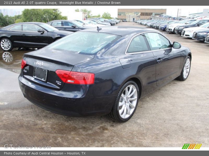 Moonlight Blue Metallic / Chestnut Brown 2013 Audi A5 2.0T quattro Coupe