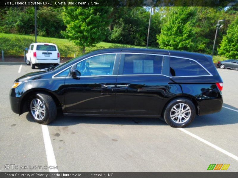 Crystal Black Pearl / Gray 2011 Honda Odyssey EX-L