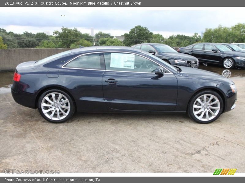 Moonlight Blue Metallic / Chestnut Brown 2013 Audi A5 2.0T quattro Coupe