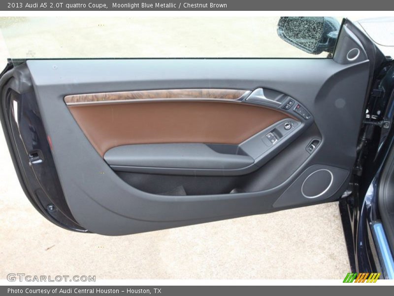 Moonlight Blue Metallic / Chestnut Brown 2013 Audi A5 2.0T quattro Coupe