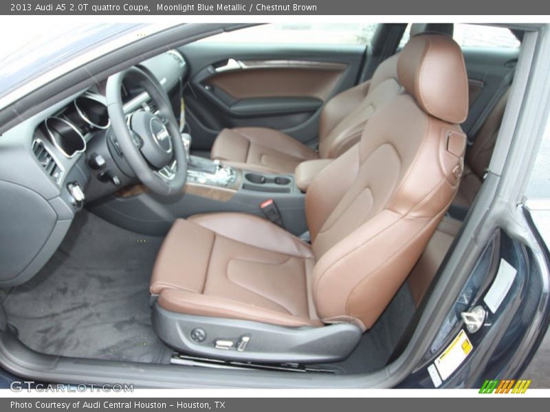 Moonlight Blue Metallic / Chestnut Brown 2013 Audi A5 2.0T quattro Coupe