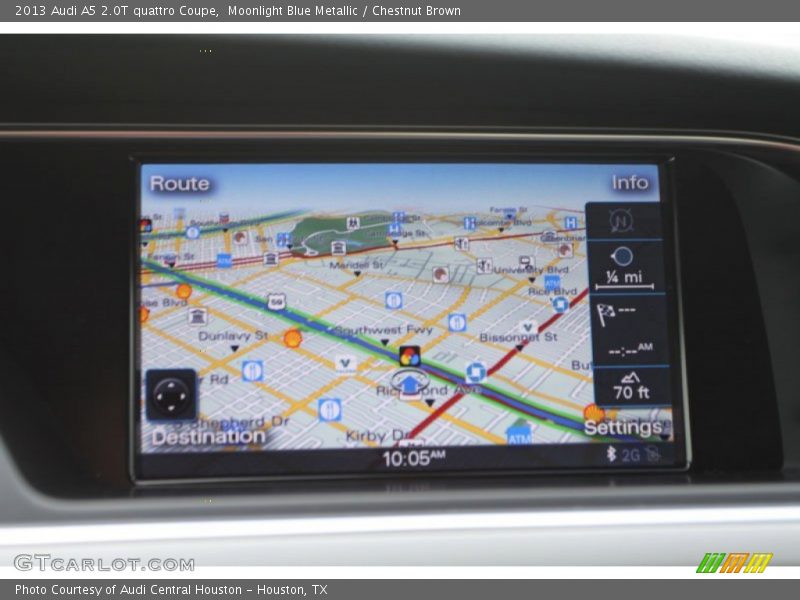 Moonlight Blue Metallic / Chestnut Brown 2013 Audi A5 2.0T quattro Coupe