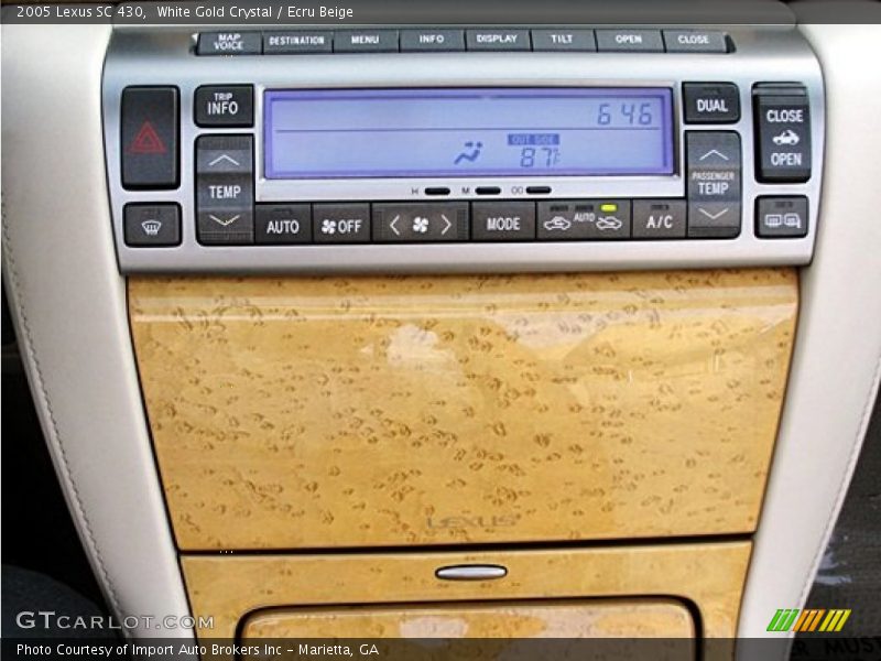 White Gold Crystal / Ecru Beige 2005 Lexus SC 430