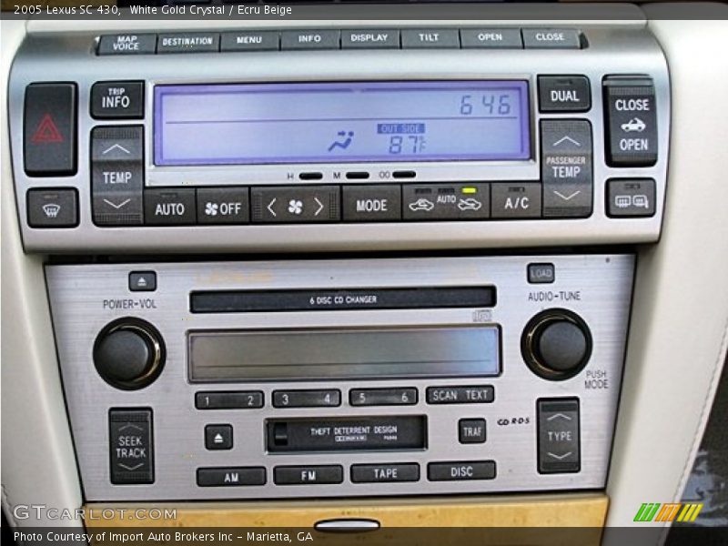 White Gold Crystal / Ecru Beige 2005 Lexus SC 430