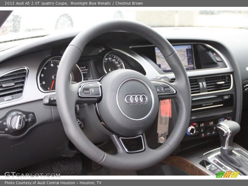 Moonlight Blue Metallic / Chestnut Brown 2013 Audi A5 2.0T quattro Coupe