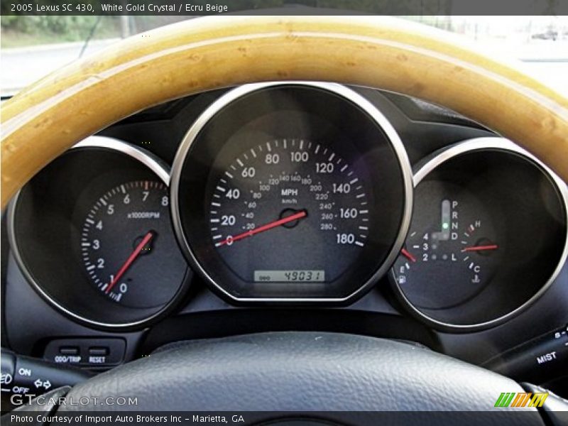 White Gold Crystal / Ecru Beige 2005 Lexus SC 430