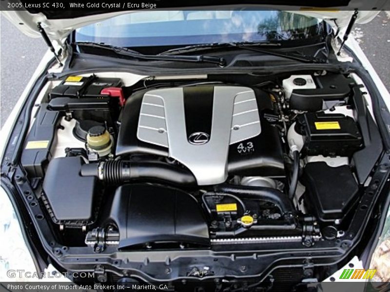 White Gold Crystal / Ecru Beige 2005 Lexus SC 430