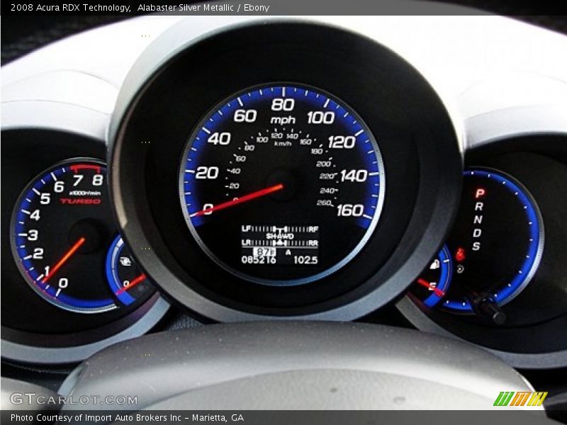 Alabaster Silver Metallic / Ebony 2008 Acura RDX Technology