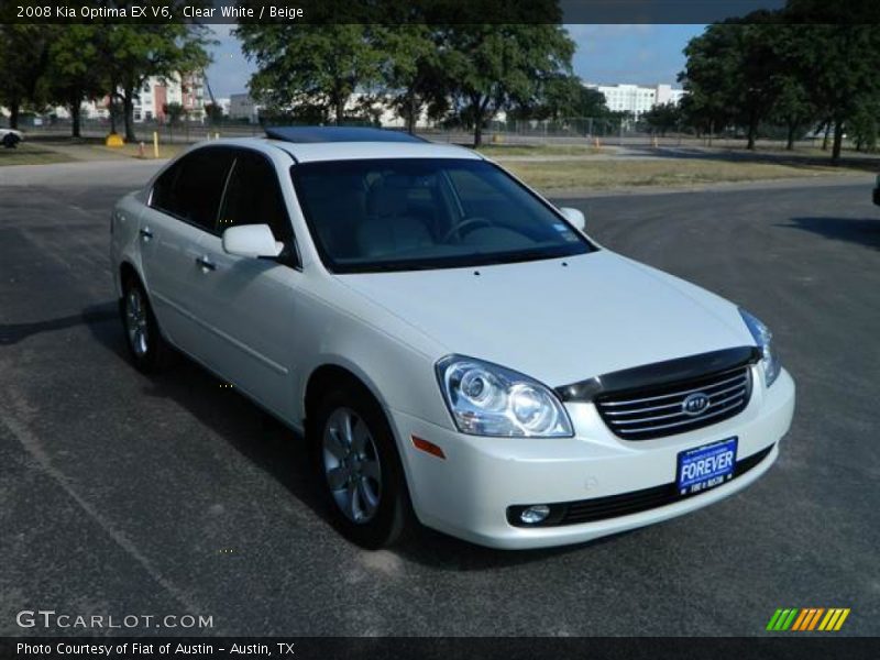 Clear White / Beige 2008 Kia Optima EX V6