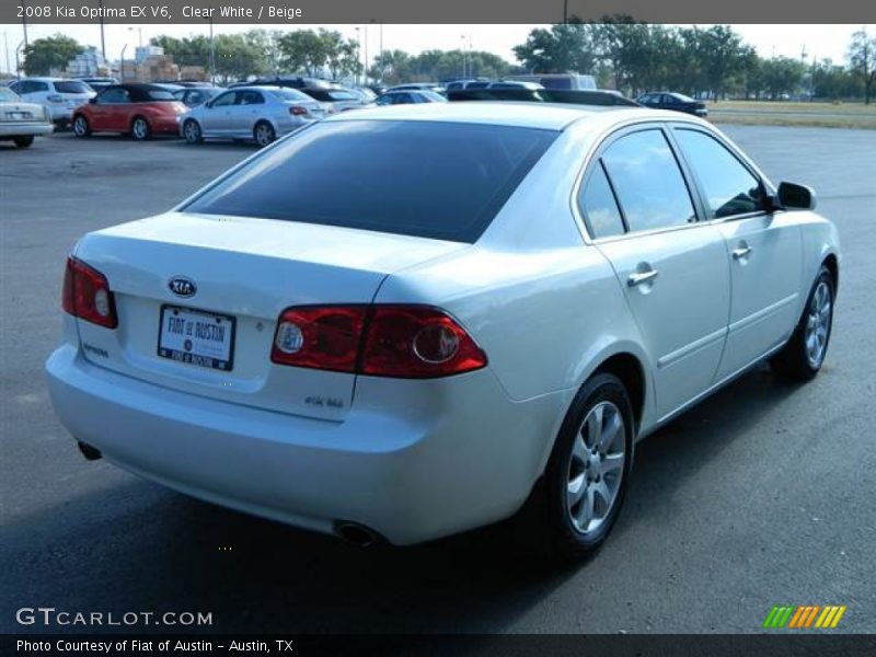 Clear White / Beige 2008 Kia Optima EX V6