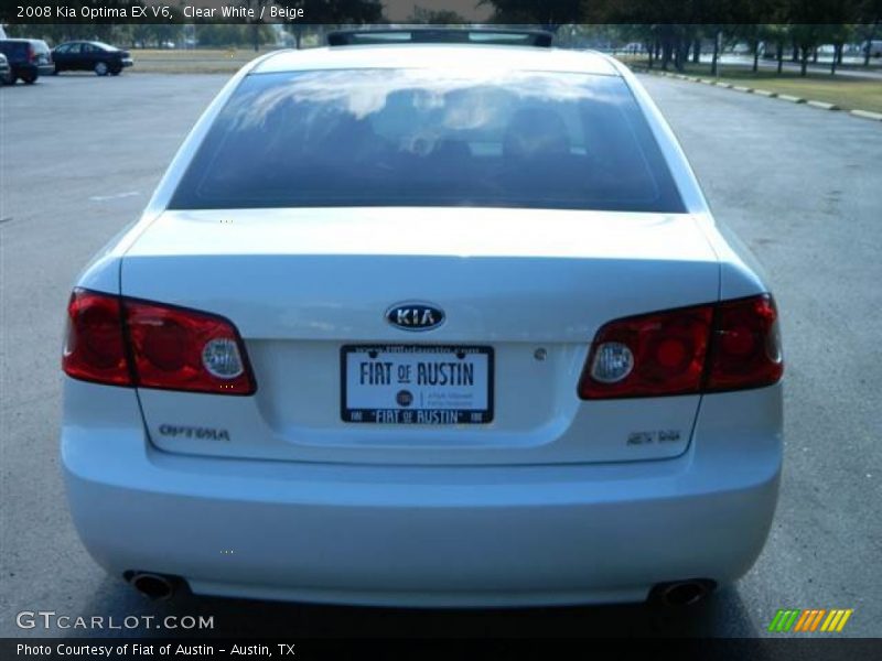 Clear White / Beige 2008 Kia Optima EX V6