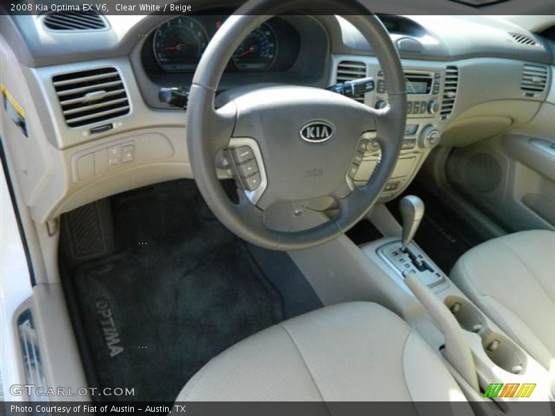 Clear White / Beige 2008 Kia Optima EX V6