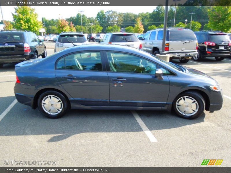 Polished Metal Metallic / Blue 2010 Honda Civic Hybrid Sedan