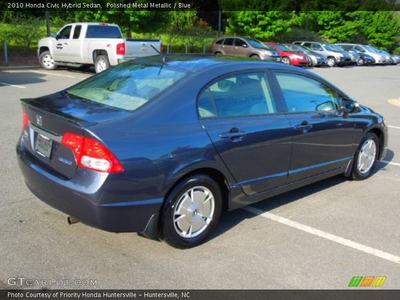 Polished Metal Metallic / Blue 2010 Honda Civic Hybrid Sedan