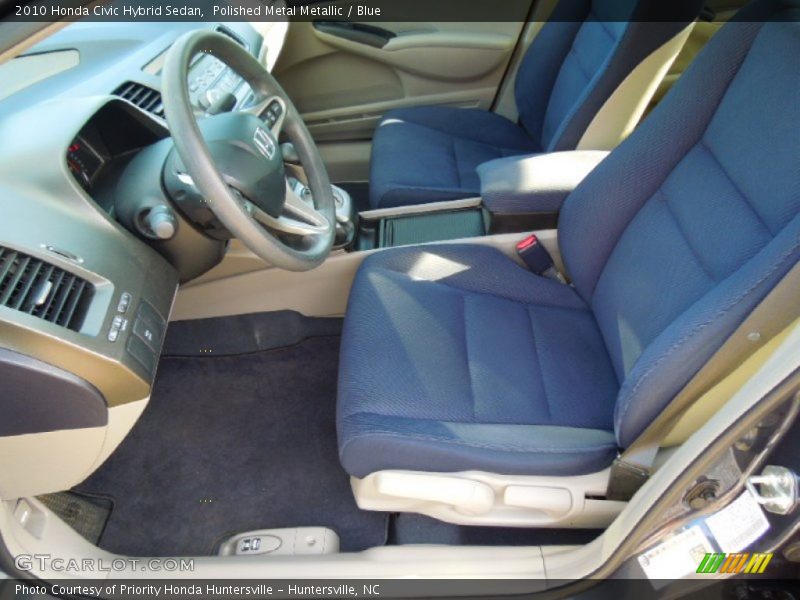Polished Metal Metallic / Blue 2010 Honda Civic Hybrid Sedan