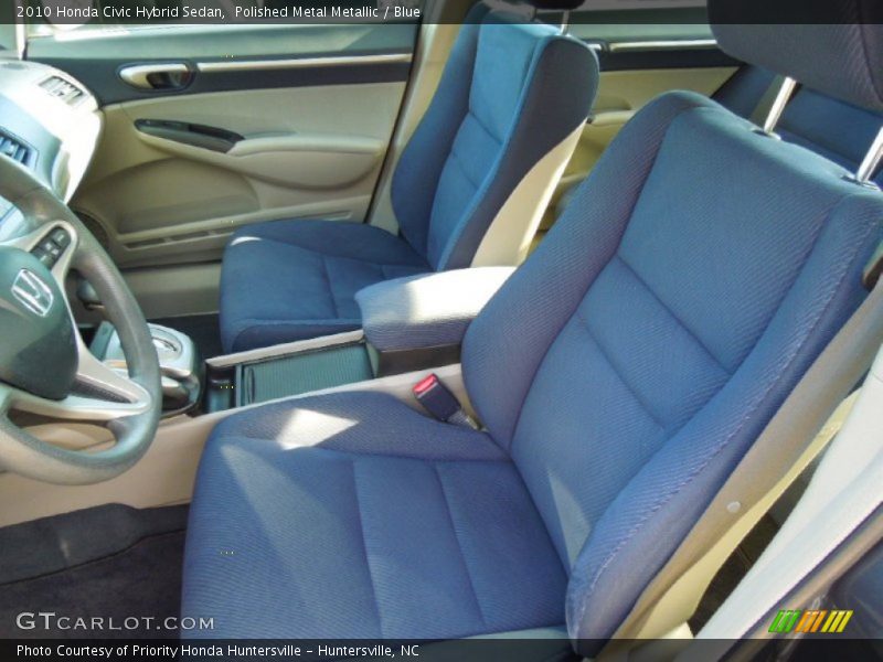 Polished Metal Metallic / Blue 2010 Honda Civic Hybrid Sedan