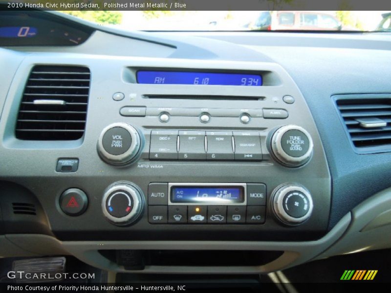 Polished Metal Metallic / Blue 2010 Honda Civic Hybrid Sedan