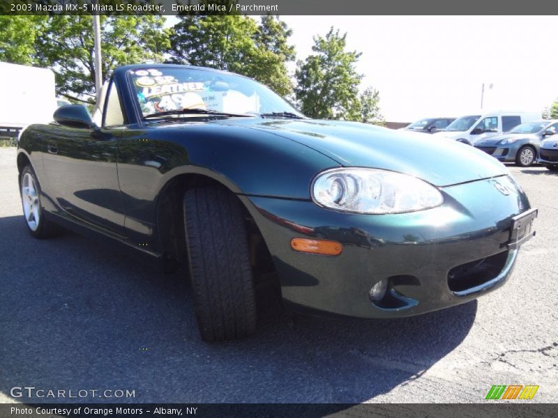 Emerald Mica / Parchment 2003 Mazda MX-5 Miata LS Roadster