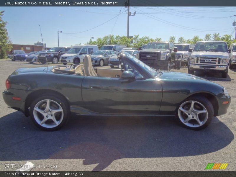 Emerald Mica / Parchment 2003 Mazda MX-5 Miata LS Roadster