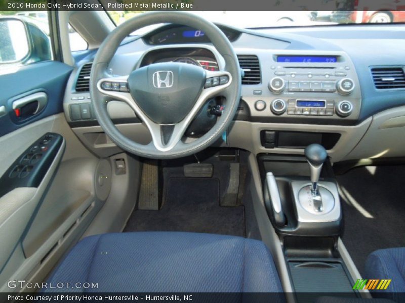 Polished Metal Metallic / Blue 2010 Honda Civic Hybrid Sedan